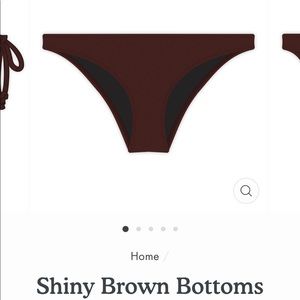 Hoaka Swimwear shiny brown bottoms cheeky